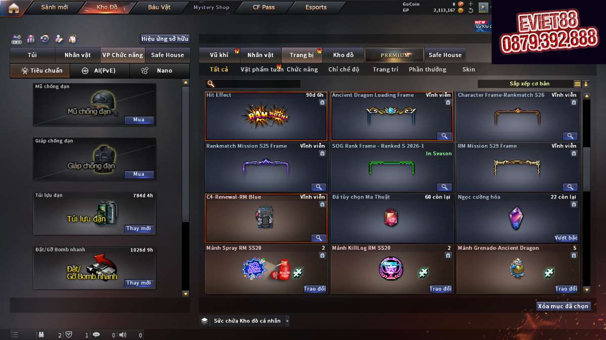 shop acc cf uy tin gia re